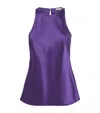 Joseph Satin Ritz Sleeveless Top In Purple