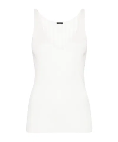 Joseph Satiny Knitted Tank Top In White
