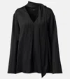 Joseph Scarf-detail Silk Blouse In Black