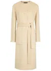 Joseph Scheffer Striped Wool And Silk-blend Coat In White