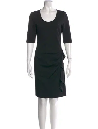 Pre-owned Joseph Scoop Neck Knee-length Dress In Black