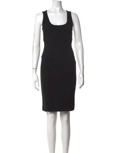 Pre-owned Joseph Scoop Neck Knee-length Dress In Black/grey