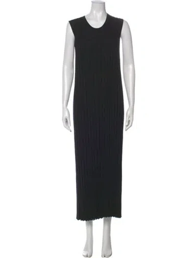 Pre-owned Joseph Scoop Neck Long Dress In Black
