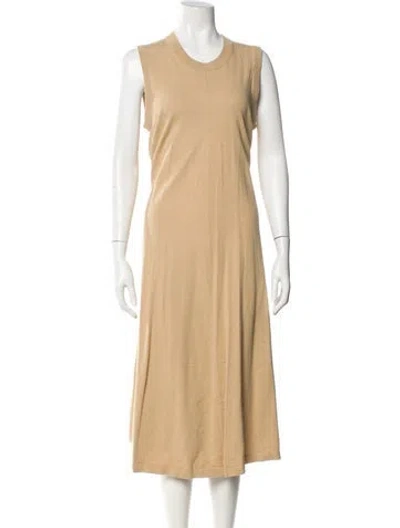 Pre-owned Joseph Scoop Neck Long Dress In Neutral