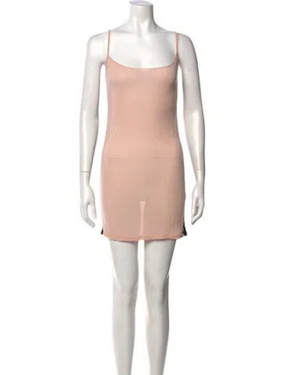 Pre-owned Joseph Scoop Neck Mini Dress In Neutral