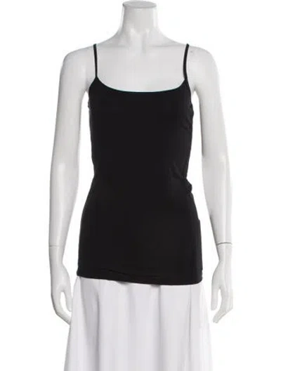 Pre-owned Joseph Scoop Neck Sleeveless Top In Black
