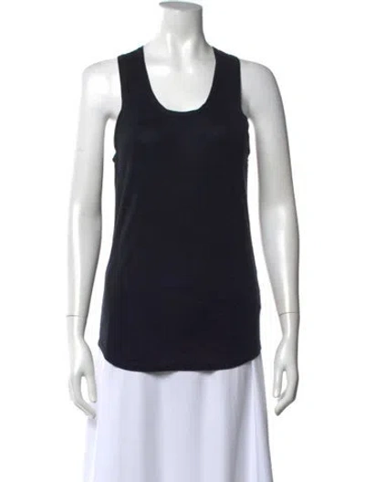 Pre-owned Joseph Scoop Neck Sleeveless Top In Black