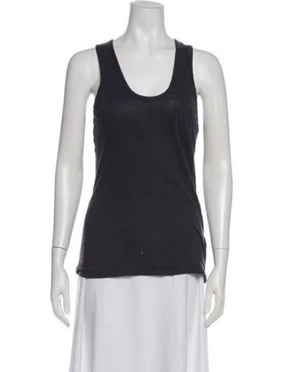 Pre-owned Joseph Scoop Neck Sleeveless Top In Gray