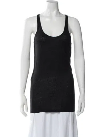 Pre-owned Joseph Scoop Neck Sleeveless Top In Gray