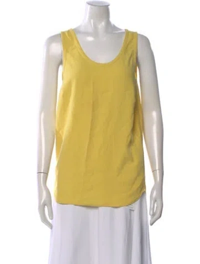 Pre-owned Joseph Scoop Neck Sleeveless Top In Yellow