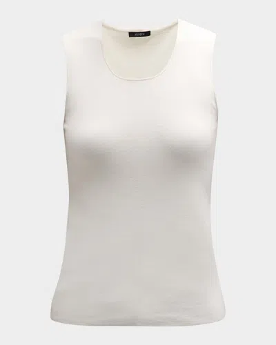 Joseph Scoop-neck Stretch Silk Tank In Ivory