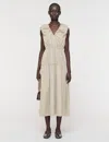 Joseph Sembat Cotton Sateen Dress In Neutral