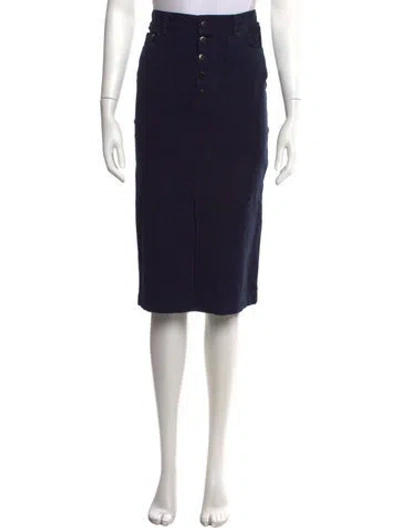 Pre-owned Joseph Sequin Embellishments Midi Length Skirt In Blue