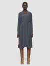 Joseph Severin Crepe De Chine Silk Dress In Blue