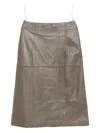 Joseph Sèvres Nappa Leather Skirt In Neutral