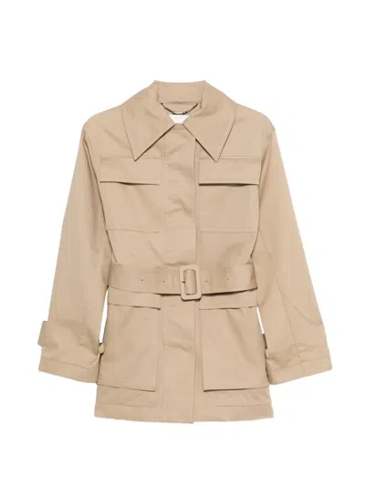 Joseph Shama Belted Coat In Neutral
