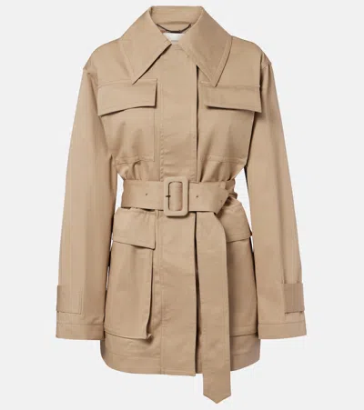 Joseph Shama Cotton Trench Coat In Brown
