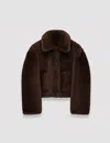 Joseph Shearling Alloway Jacket In Arabica