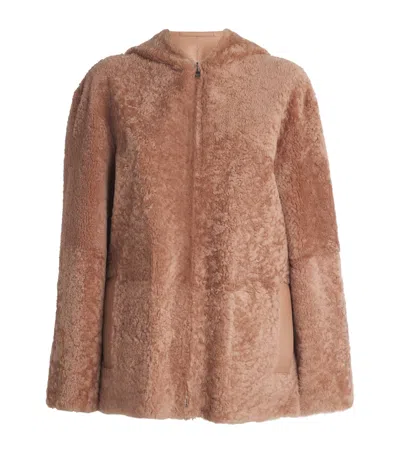 Joseph Shearling Cosser Reversible Coat In Brown