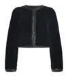 Joseph Shearling Cropped Maurice Jacket In Black