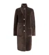 Joseph Shearling Reversible Britanny Coat In Brown
