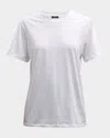 Joseph Short-sleeve Crewneck Cotton Tee In White