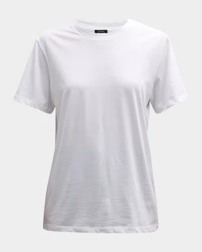 Joseph Short-sleeve Crewneck Cotton Tee In White