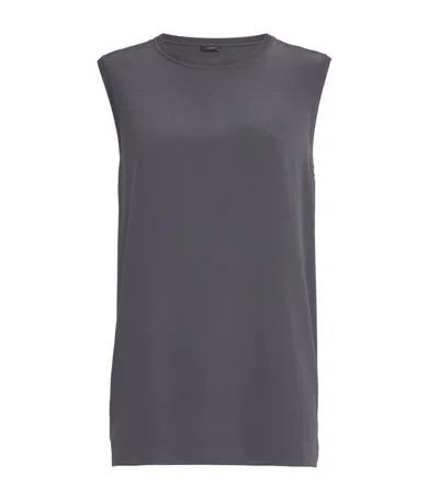 Joseph Bley Crepe De Soie Silk Blouse In Black