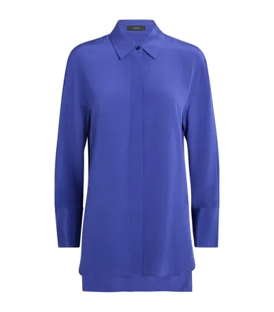 Joseph Silk Bold Blouse In Blue