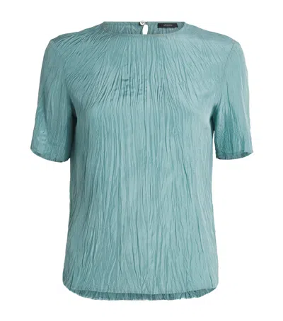 Joseph Silk Brunet Top In Blue