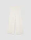 Joseph Womens Oyster White Cropped Wide-leg Mid-rise Stretch-silk Blend Trousers In Oyster White