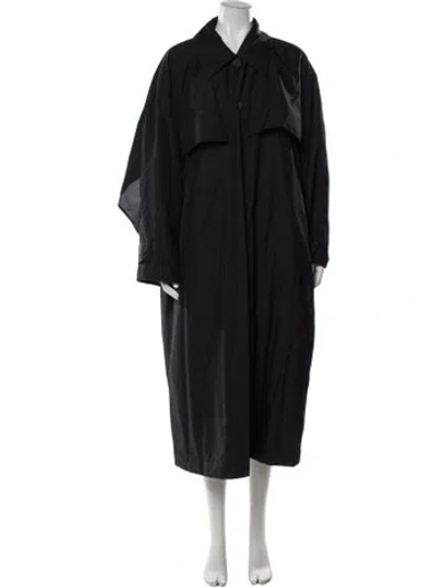 Pre-owned Joseph Silk Coat In Black