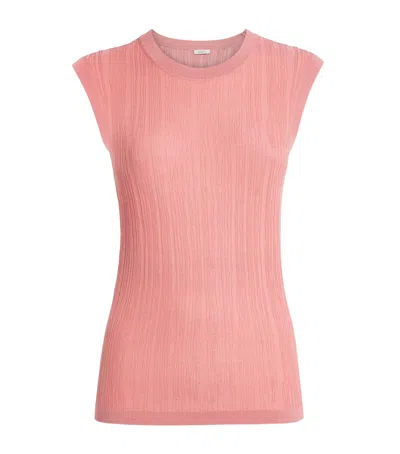 Joseph Silk-cotton Calife Tank Top In Pink