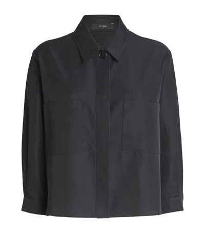 Joseph Silk-cotton Satie Shirt In Black