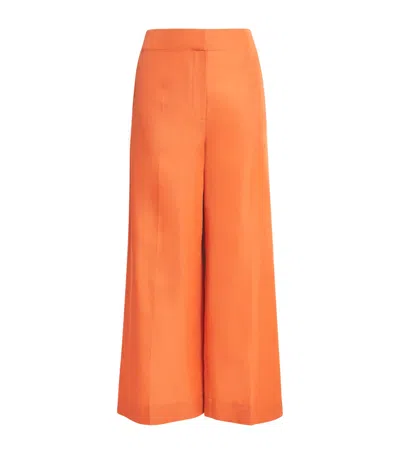 Joseph Silk-cotton Thurlow Trousers In Orange