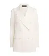 Joseph Wool Viscose Faille Chapone Jacket In Ivory