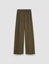 Joseph Silk Crepe Alana Trousers In Hass Avocado