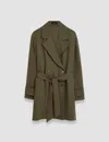 Joseph Silk Crepe Charah Jacket In Hass Avocado