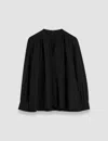 Joseph Silk Crepe De Chine Buci Blouse In Black
