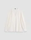 Joseph Silk Crepe De Chine Blondel Blouse In Ivory