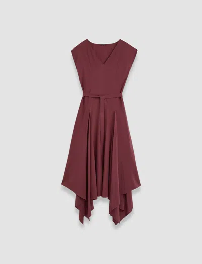 Joseph Silk Crepe De Chine Goodman Dress In Merlot