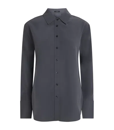 Joseph Silk Crepe De Chine Joe Blouse In Blue