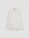 Joseph Womens Ivory Joe Curved-hem Relaxed-fit Silk Shirt In Ivory