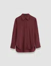 Joseph Silk Crepe De Chine Joe Blouse In Merlot