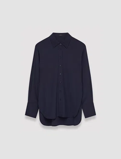 Joseph Silk Crepe De Chine Joe Blouse In Navy