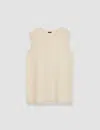 Joseph Bley Sleeveless Crepe De Soie Blouse In Oat