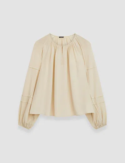 Joseph Silk Crepe De Soie Havre Blouse In Oat