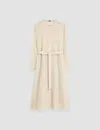 Joseph Silk Crepe De Soie Helene Dress In Oat