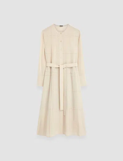 Joseph Silk Crepe De Soie Helene Dress In Oat