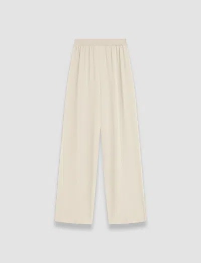 Joseph Silk Crepe De Soie Hulin Trousers In Oat